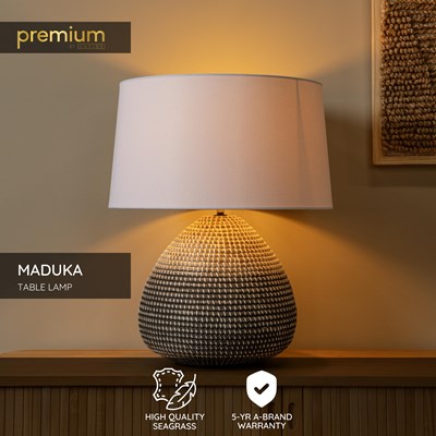 Lucide MADUKA - Table lamp - Ø 45 cm - 1xE27 - Natural | Premium